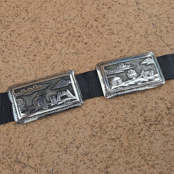 Tommy Jackson Pictorial Concho Belt - Picture 2 of 11